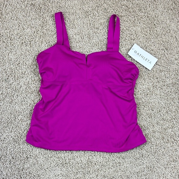 NWT Athleta square neck v bra cup tankini sz 38B/C - Picture 4 of 9